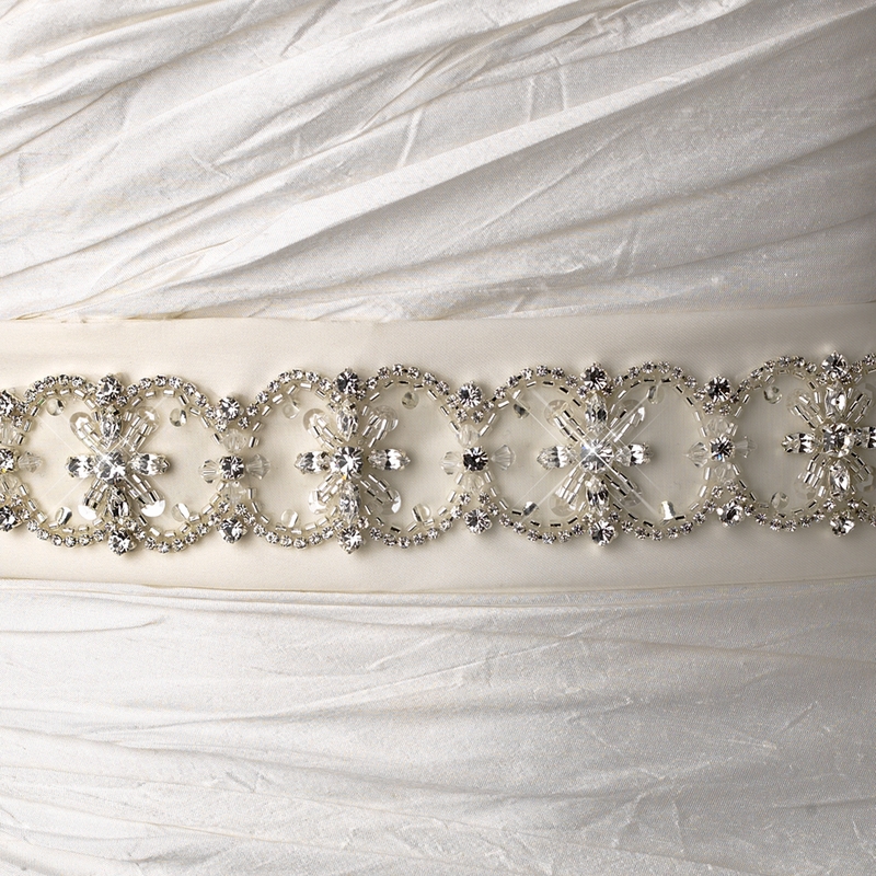 bridal belt beaded vintage bridal sash with crystals